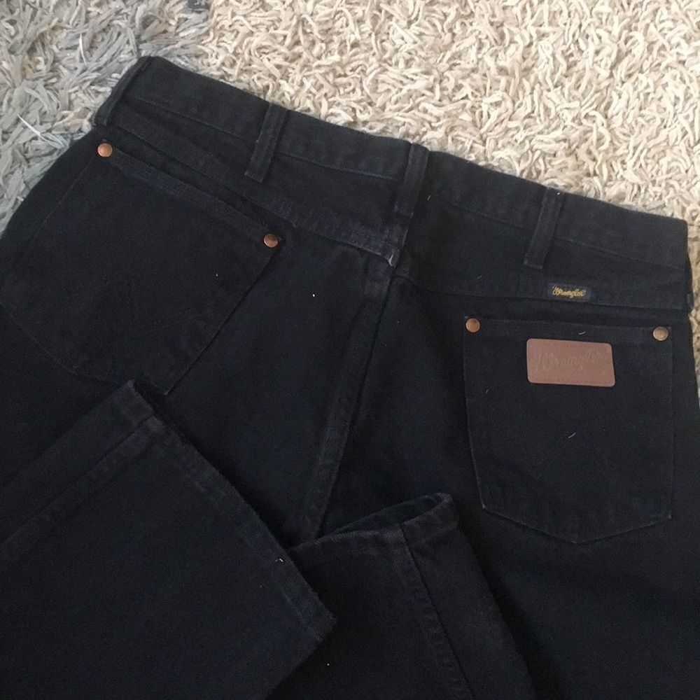 Wrangler VINTAGE High Rise Mom Fit Black Jeans